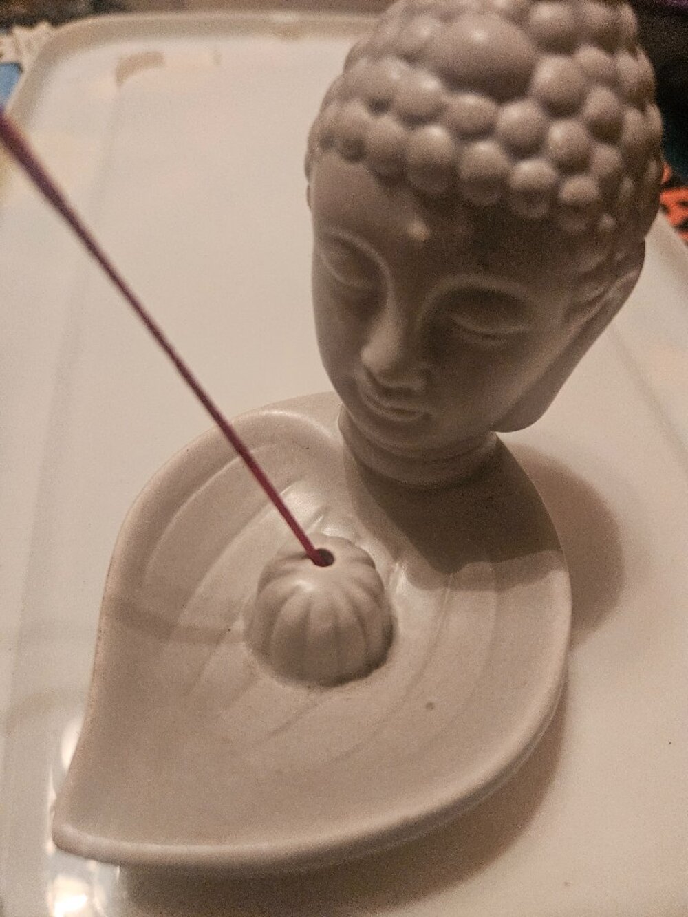 Buddha head incense or jewelry holder